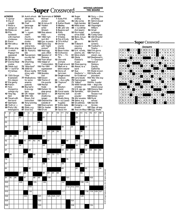 Games And Puzzles King Features Weekly Service Solutions For 
