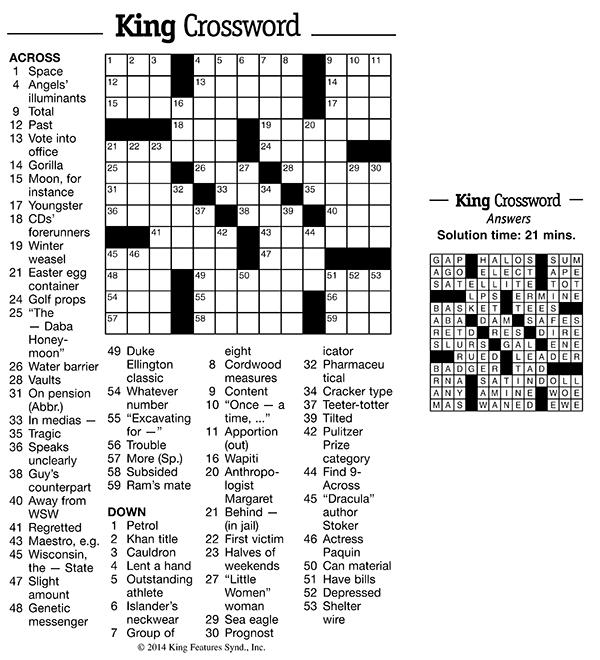 Games And Puzzles King Features Weekly Service Solutions For 