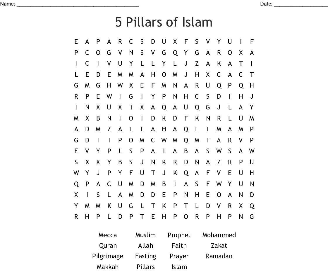 Islamic Crossword Puzzles Printable Printable Crossword Puzzles
