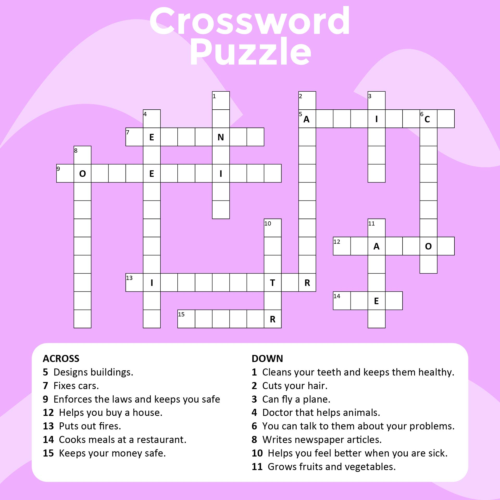 Large Print Easy Crossword Puzzles Printable Printable And Enjoyable 