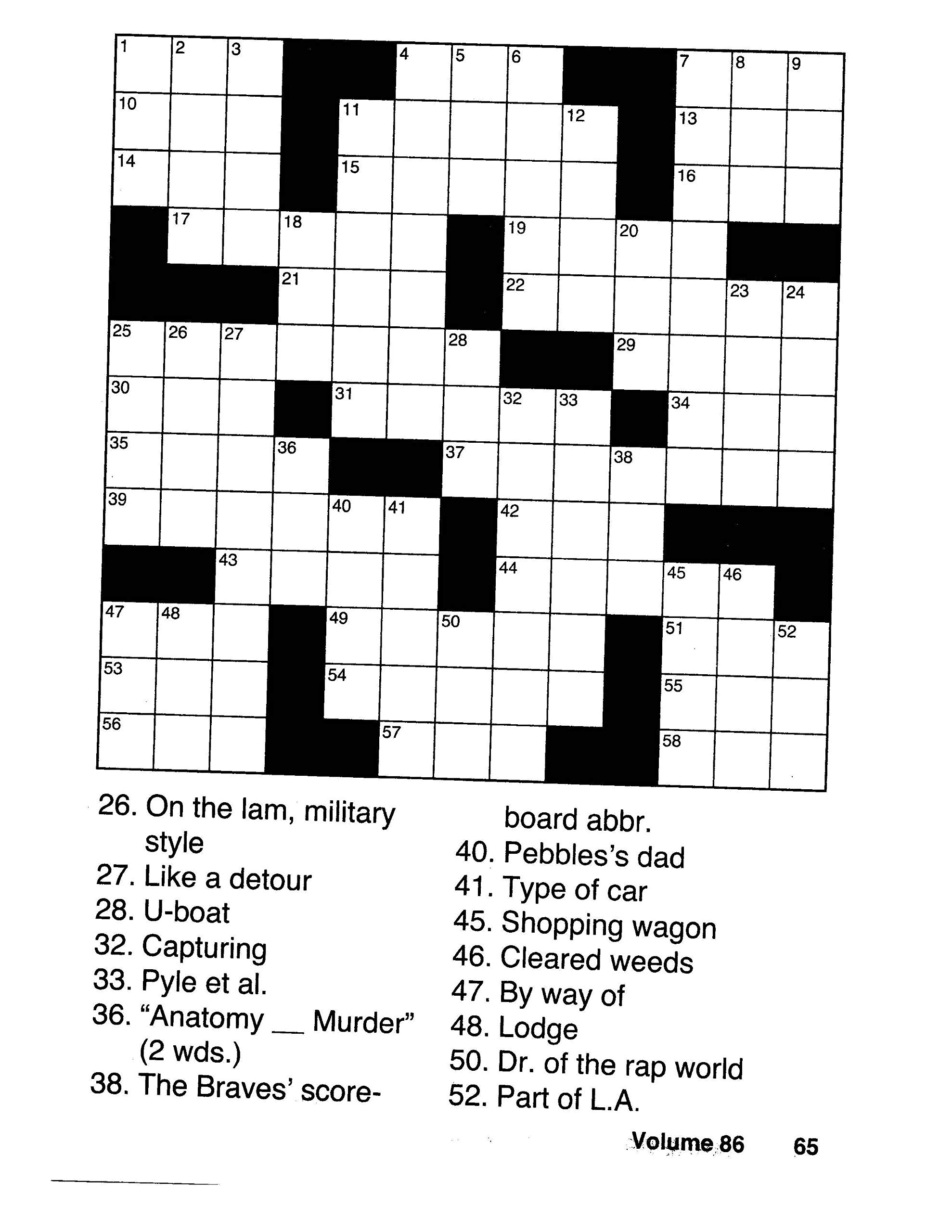 Large Print Easy Printable Crossword Puzzles For Seniors Emma 