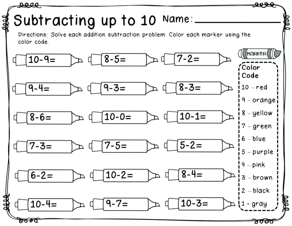 Math Printables For 1st Grade