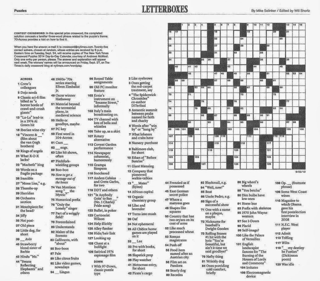 New York Times Free Daily Mini Crossword Sormm