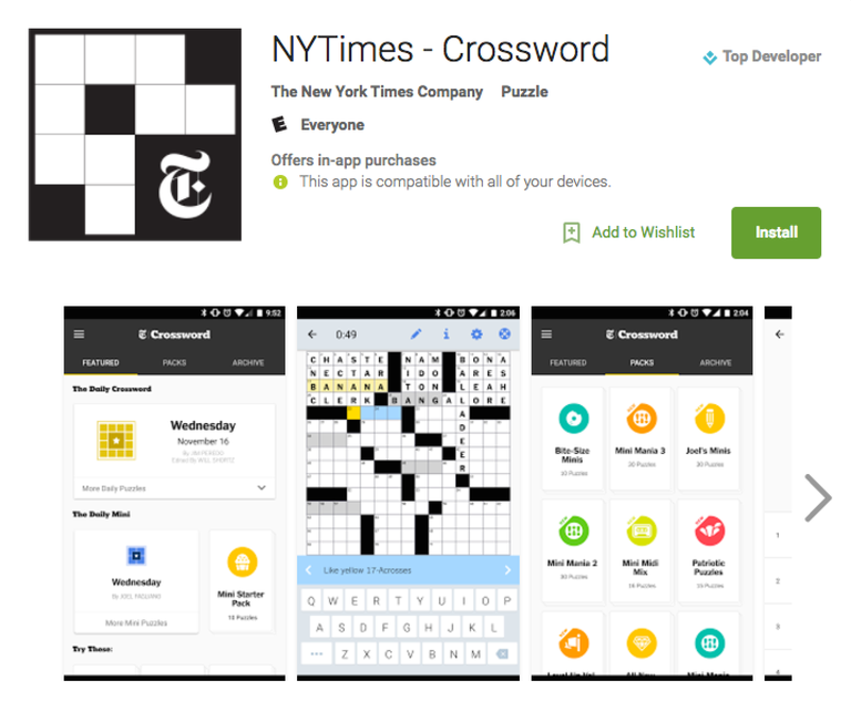 New York Times Mini Crossword Hello USA