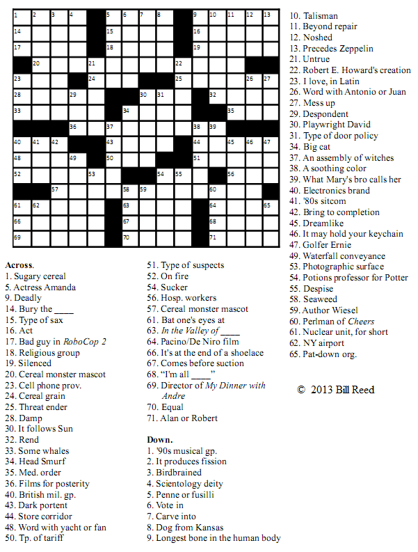 Printable Crossword Puzzles Hard