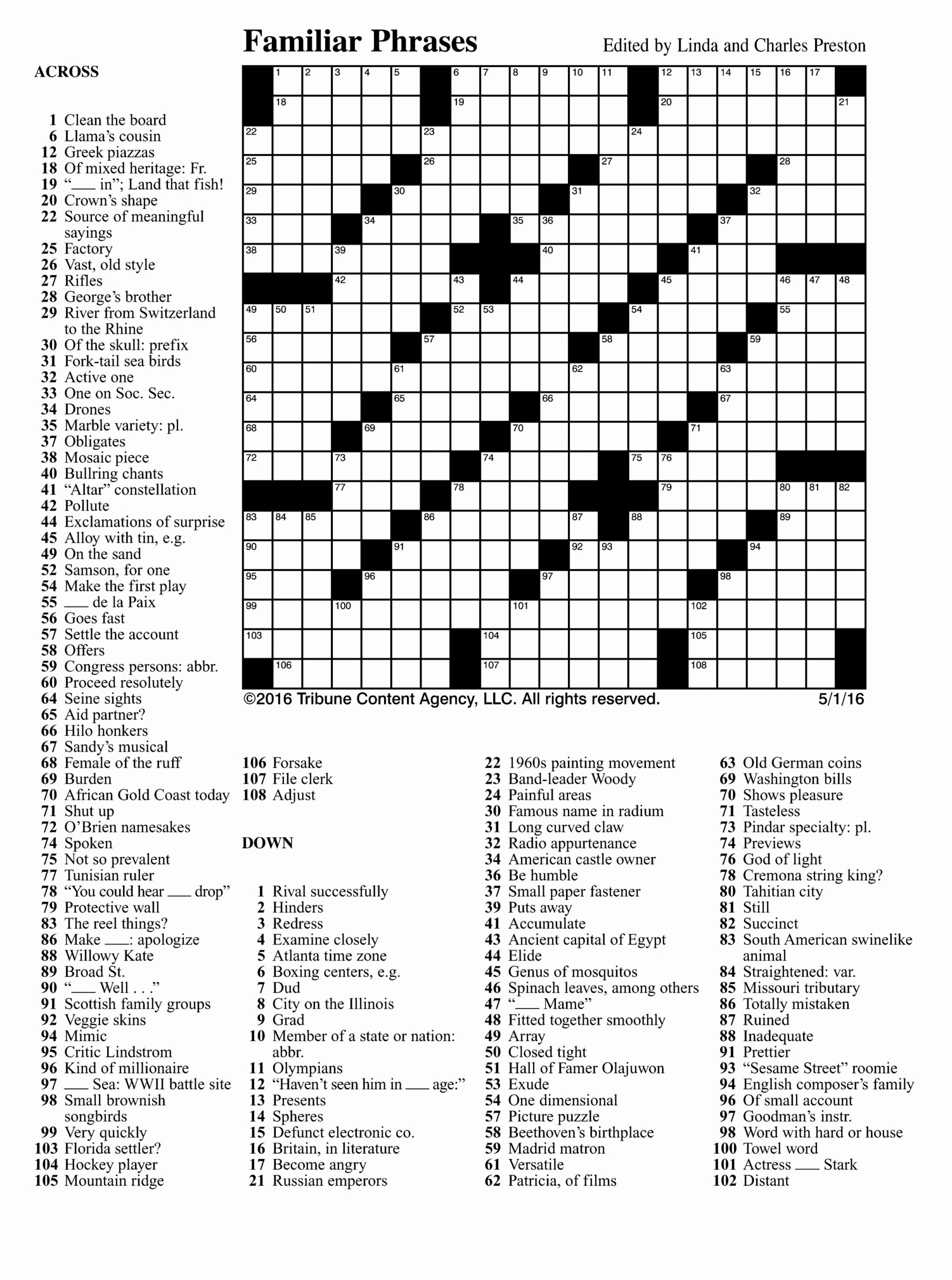 Printable Crossword Puzzles Pdf Printable Crossword Puzzles