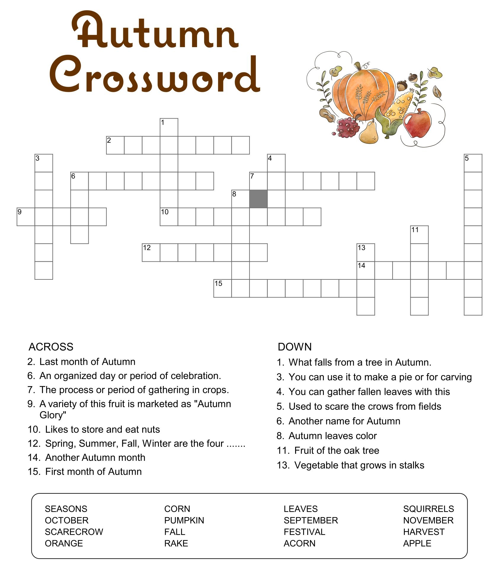 Printable Crossword Puzzles With Answers Printable Free Templates