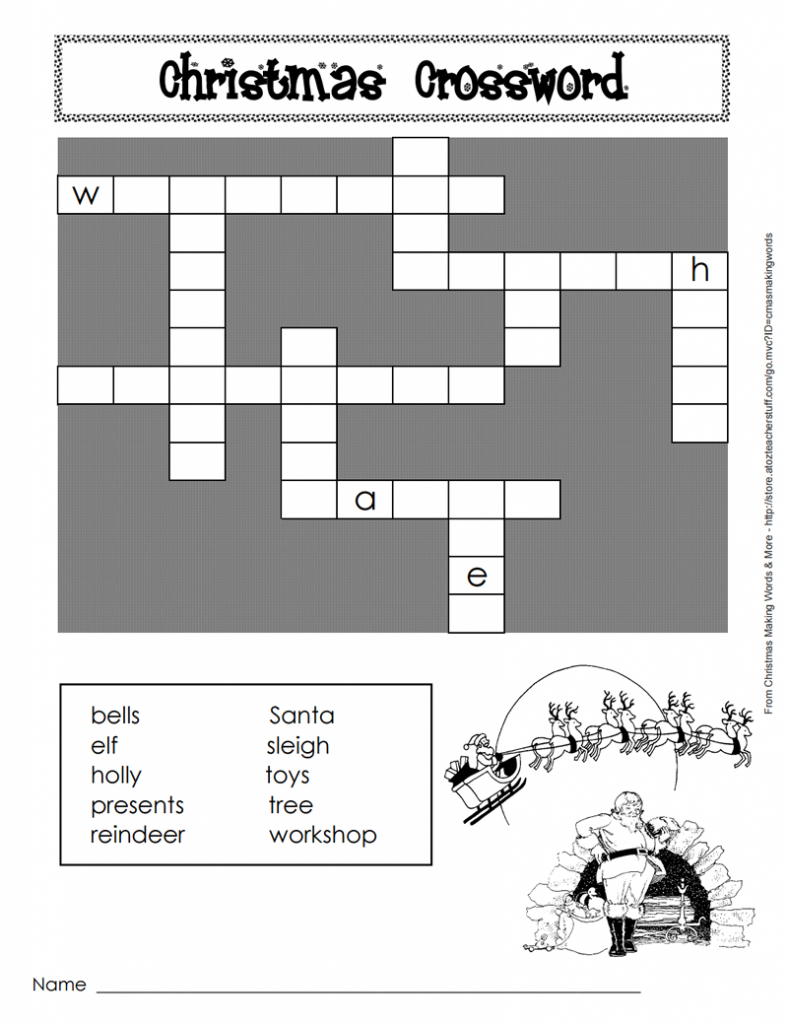 Printable Crosswords For 1St Grade Printable Crossword Puzzles Sally 