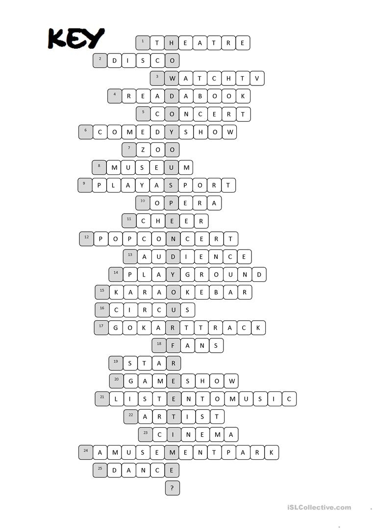 Printable Entertainment Crossword Puzzles Printable Crossword Puzzles