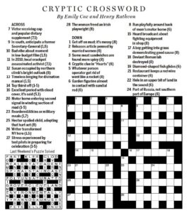 Printable Globe And Mail Cryptic Crossword Printable JD