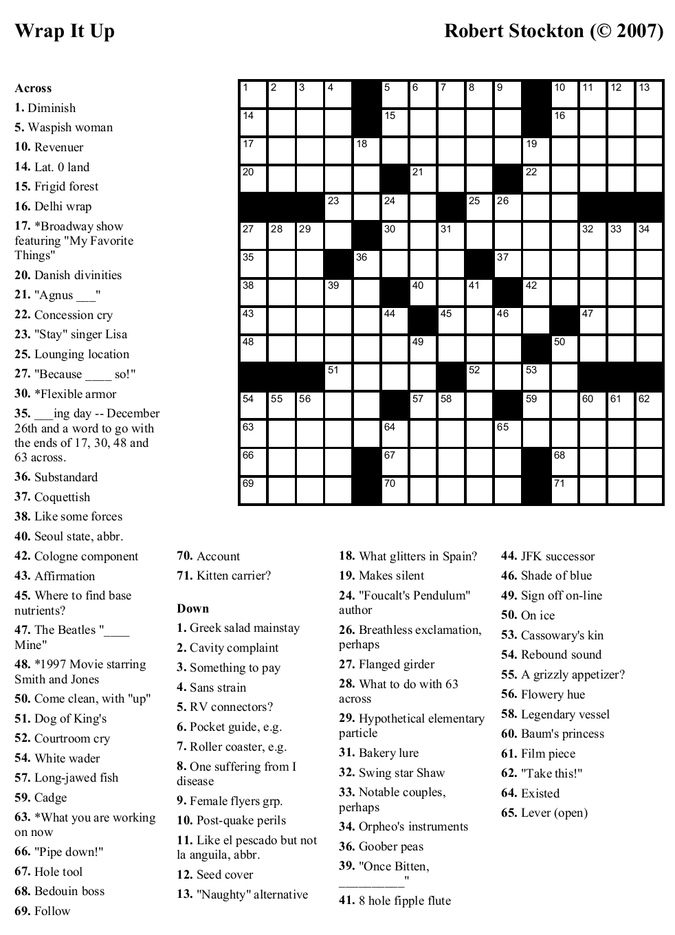 Printable Hanukkah Crossword Puzzles Printable Crossword Puzzles