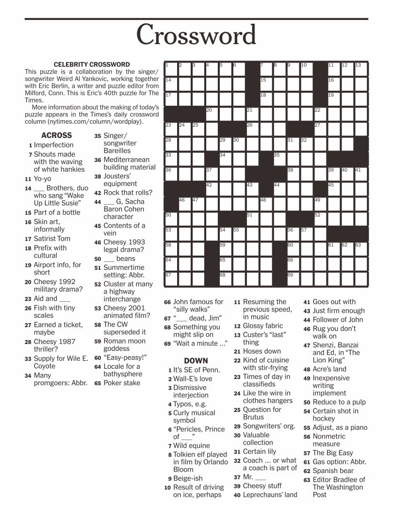 Printable Themed Crossword Puzzles