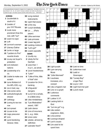 Sunday Pdf Sunday New York Times Crossword Printable Free