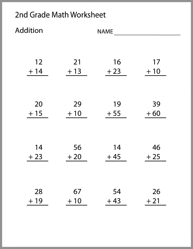 10 Printable Second Grade Math Worksheets Worksheets Decoomo