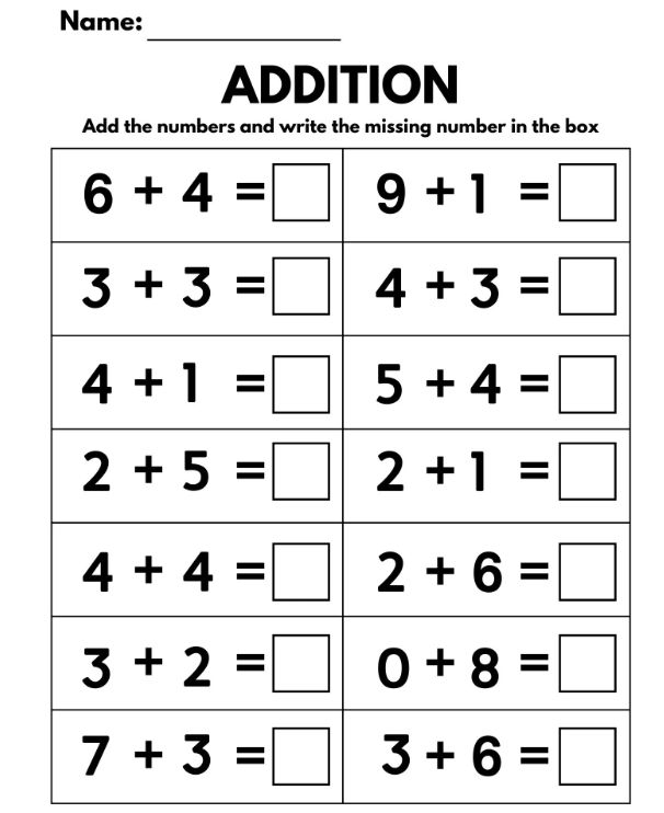 100 Printable Addition Worksheets For Kids Of All Ages Mathematics