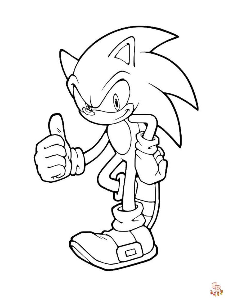 100 Sonic The Hedgehog Coloring Pages Free GBColoring