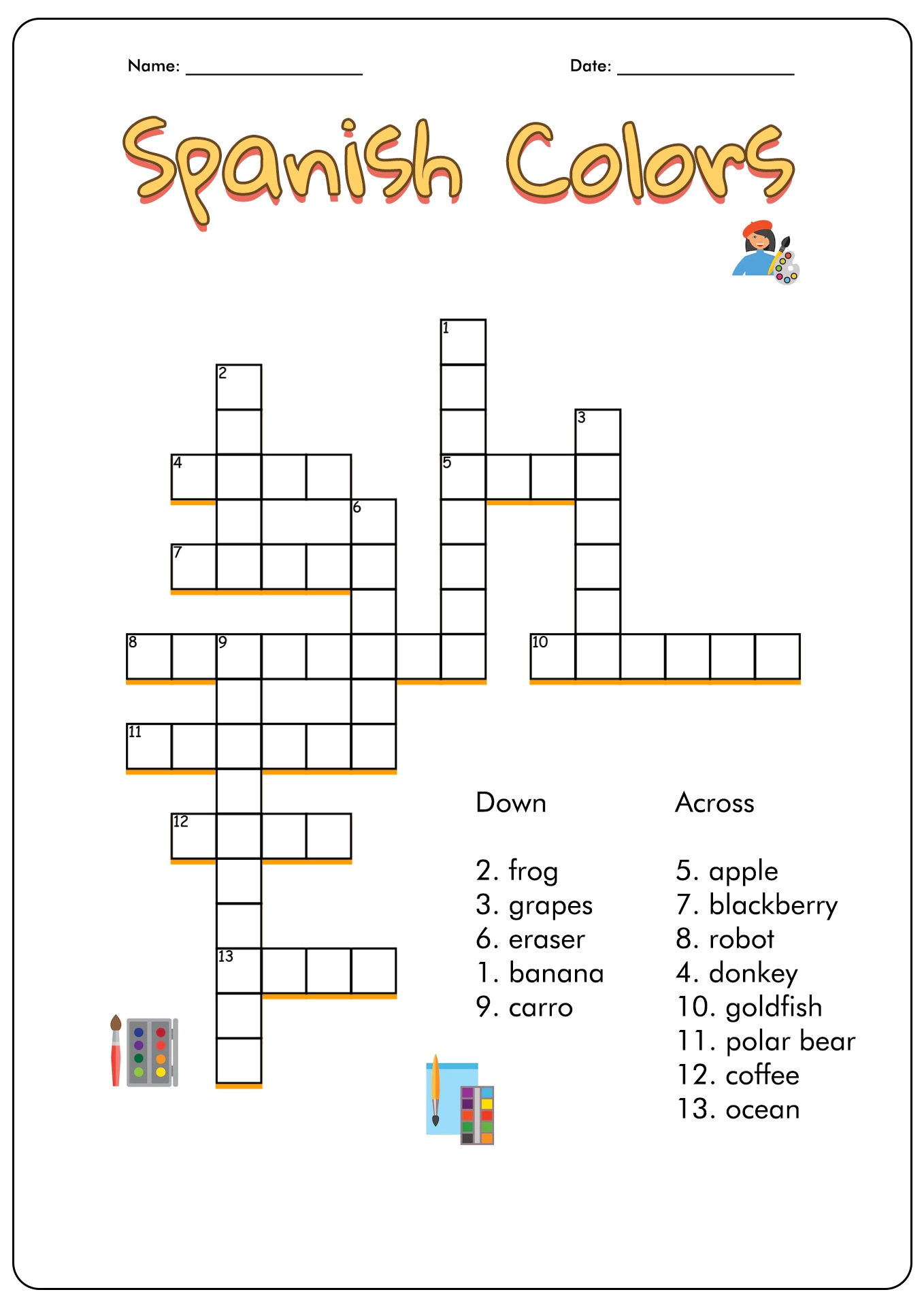 12 Spanish Name Worksheets Free PDF At Worksheeto