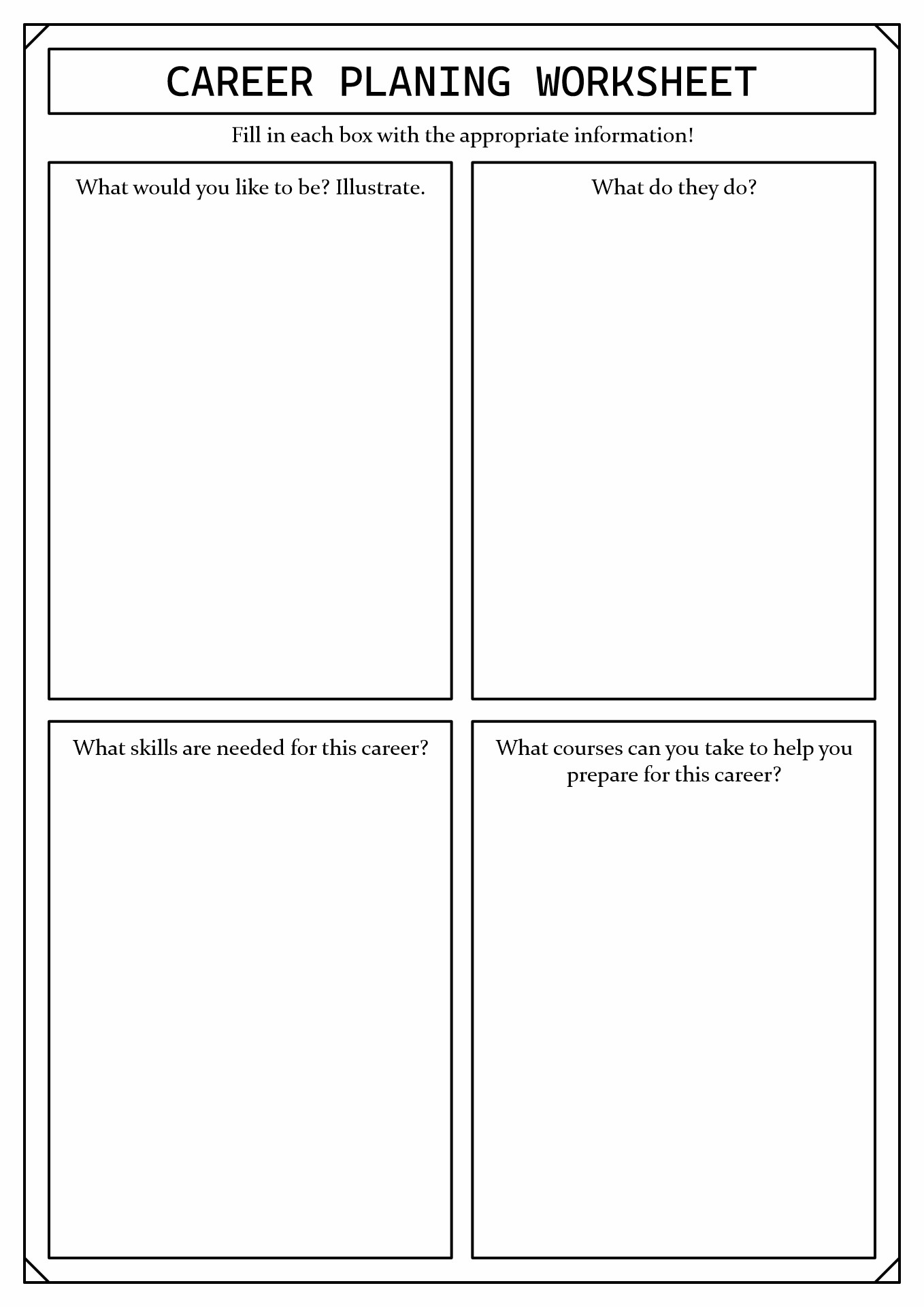 15 Career Goal Planning Worksheet Free PDF At Worksheeto