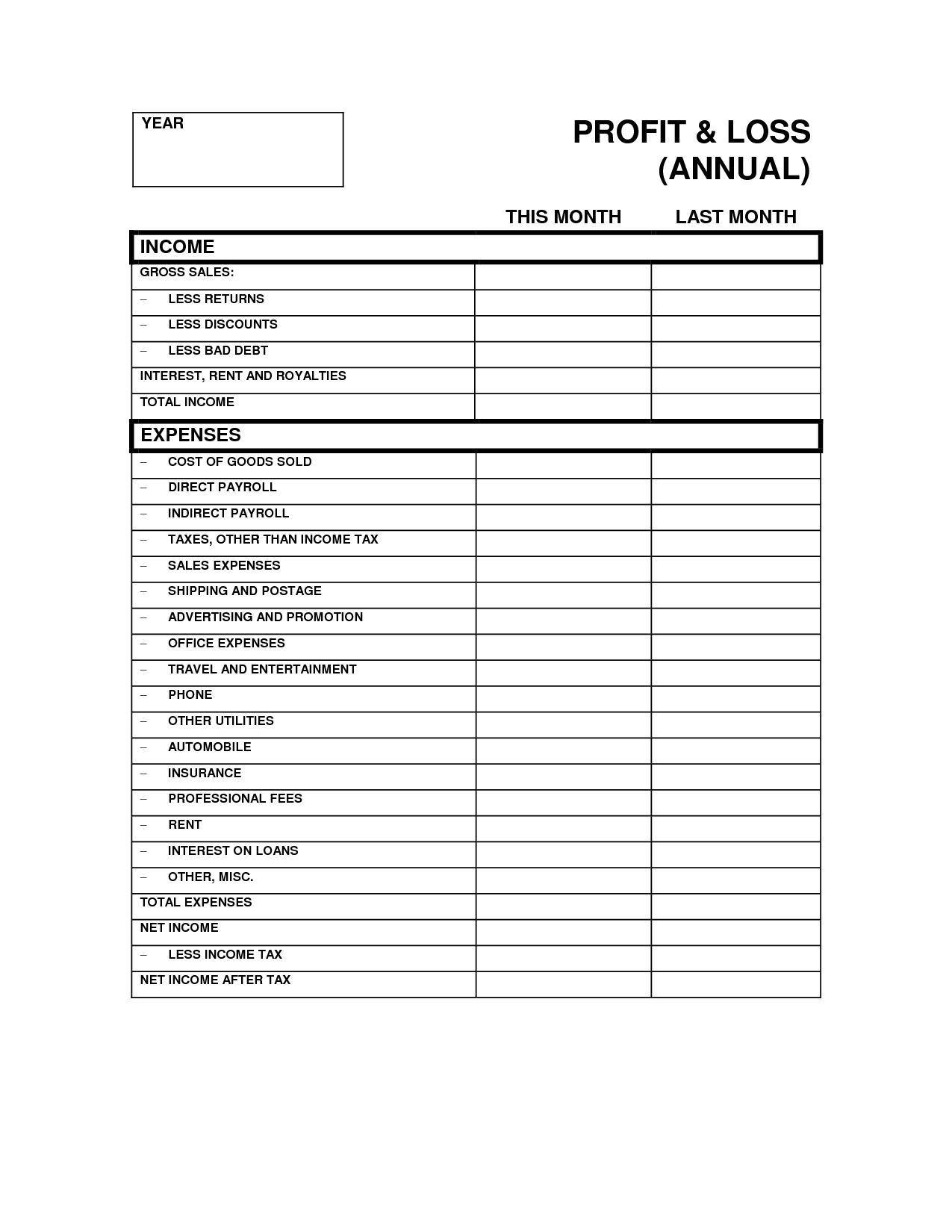 15 Profit Loss Statement Worksheet Free PDF At Worksheeto
