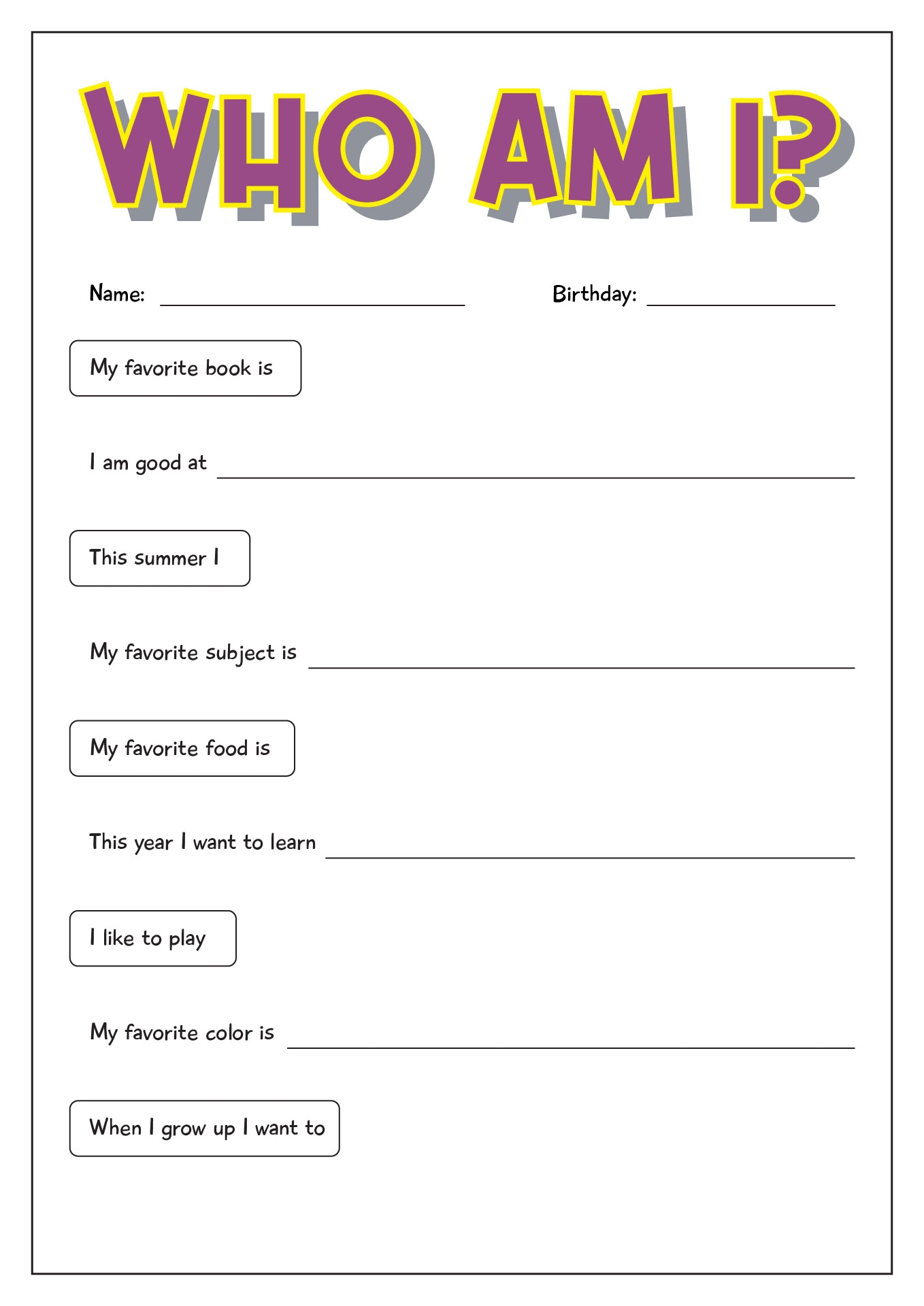17 Printable Getting To Know You Worksheets Free PDF At 