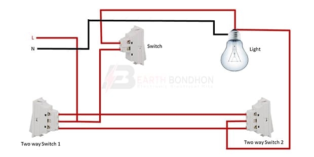 2 Way Switch Wiring Diagram Earth Bondhon