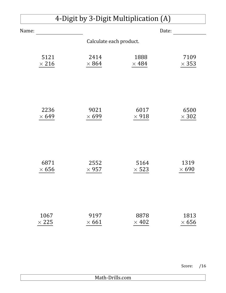 20 Multiplication Worksheets Grade 4 Pdf Worksheets Decoomo