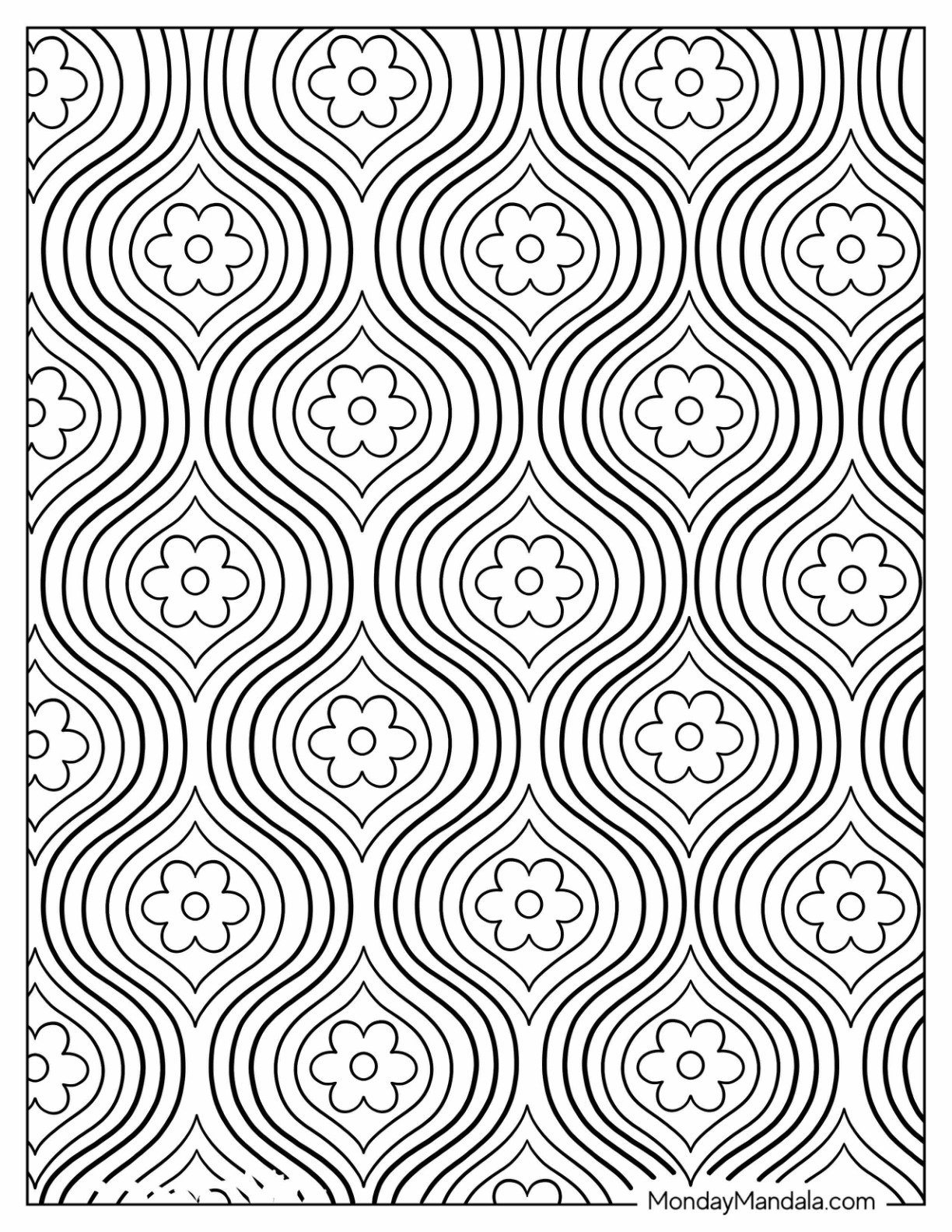 20 Pattern Coloring Pages Free PDF Printables 
