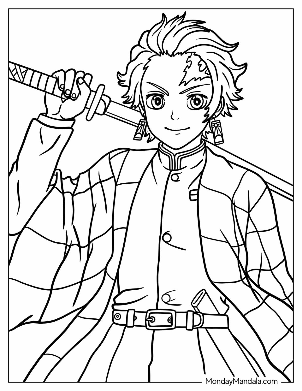 20 Tanjiro Coloring Pages Free PDF Printables Chibi Coloring Pages