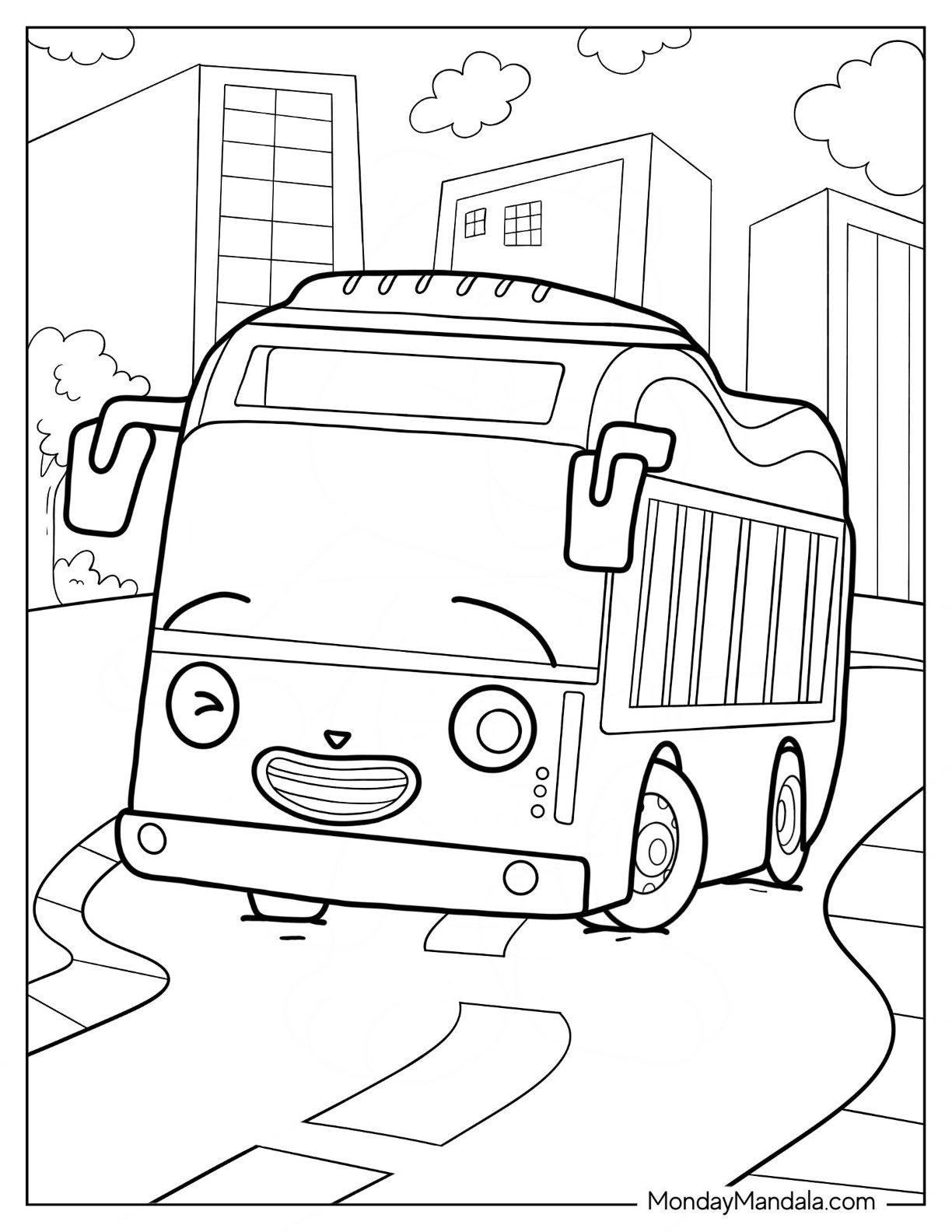 20 Tayo Coloring Pages Free PDF Printables 