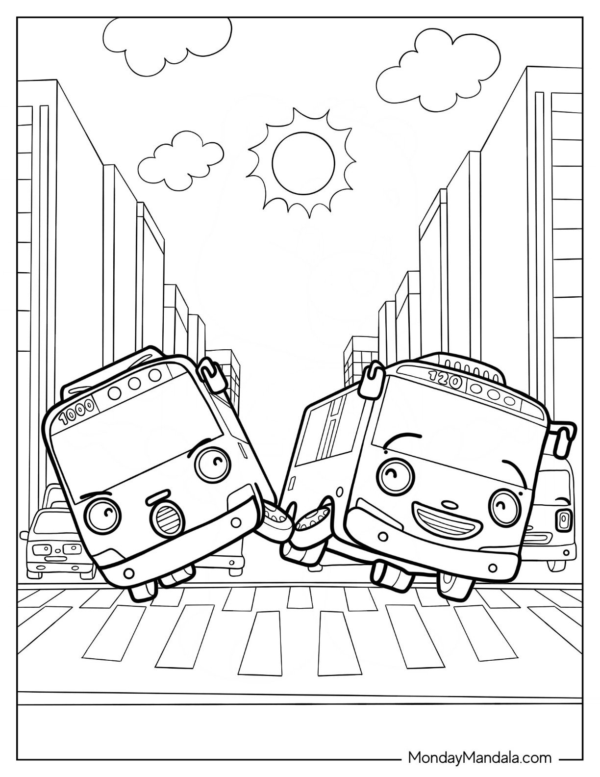 20 Tayo Coloring Pages Free PDF Printables 