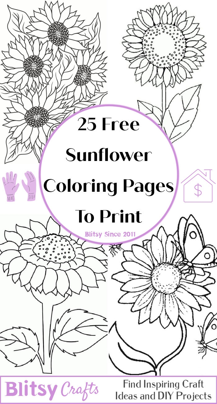 25 Free Sunflower Coloring Pages For Kids And Adults
