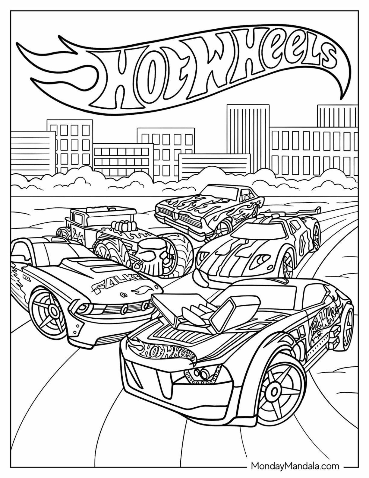 26 Hot Wheels Coloring Pages Free PDF Printables 41 OFF