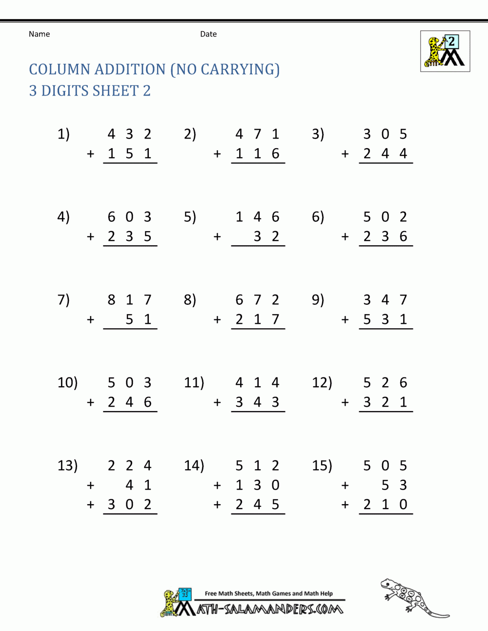 2nd Grade Math Worksheets Free Printable 2nd Grade Math Worksheets