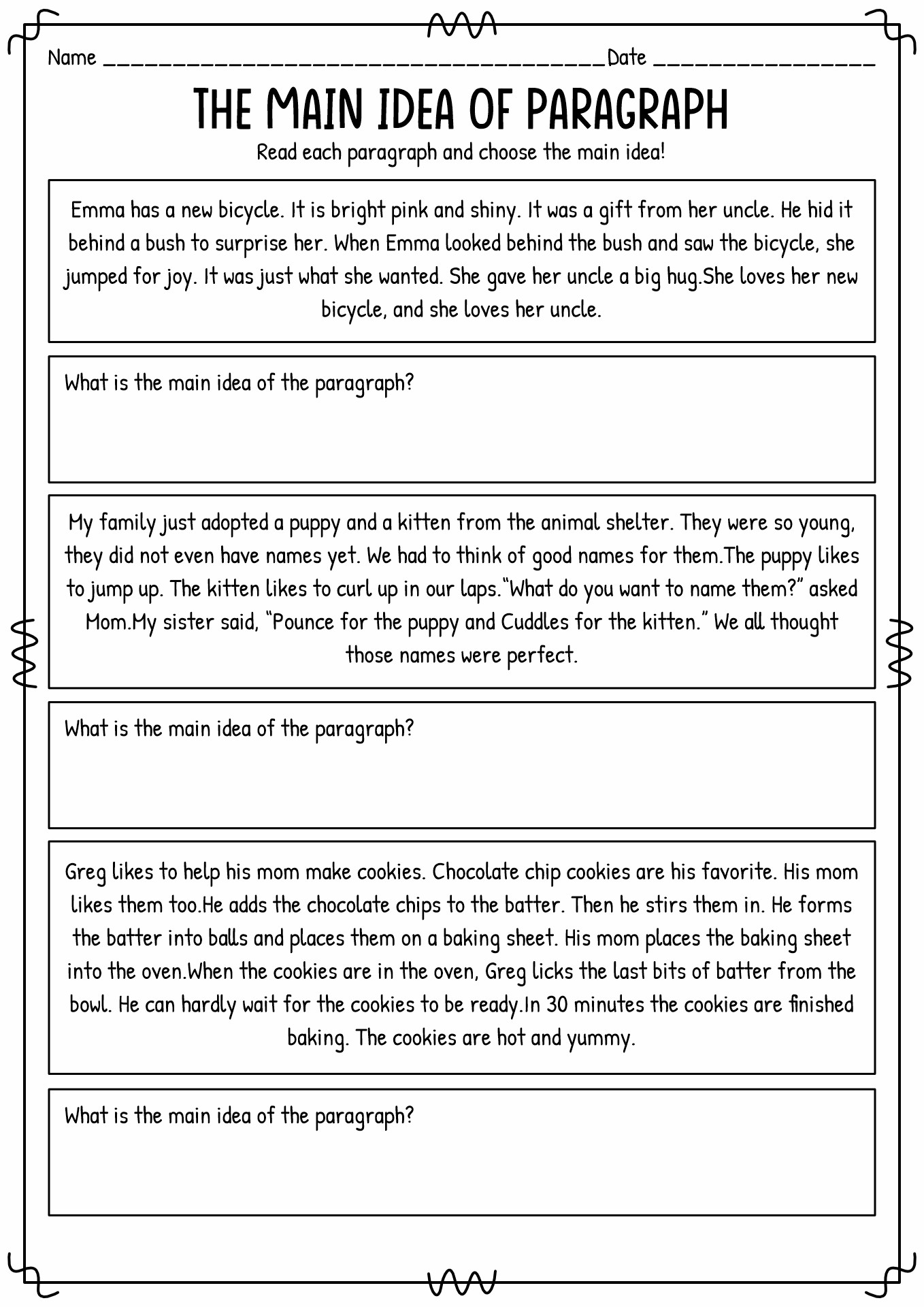 30 Main Idea Worksheets Worksheets Decoomo