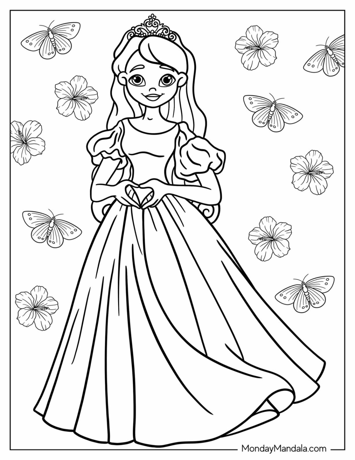 34 Princess Coloring Pages Free PDF Printables 