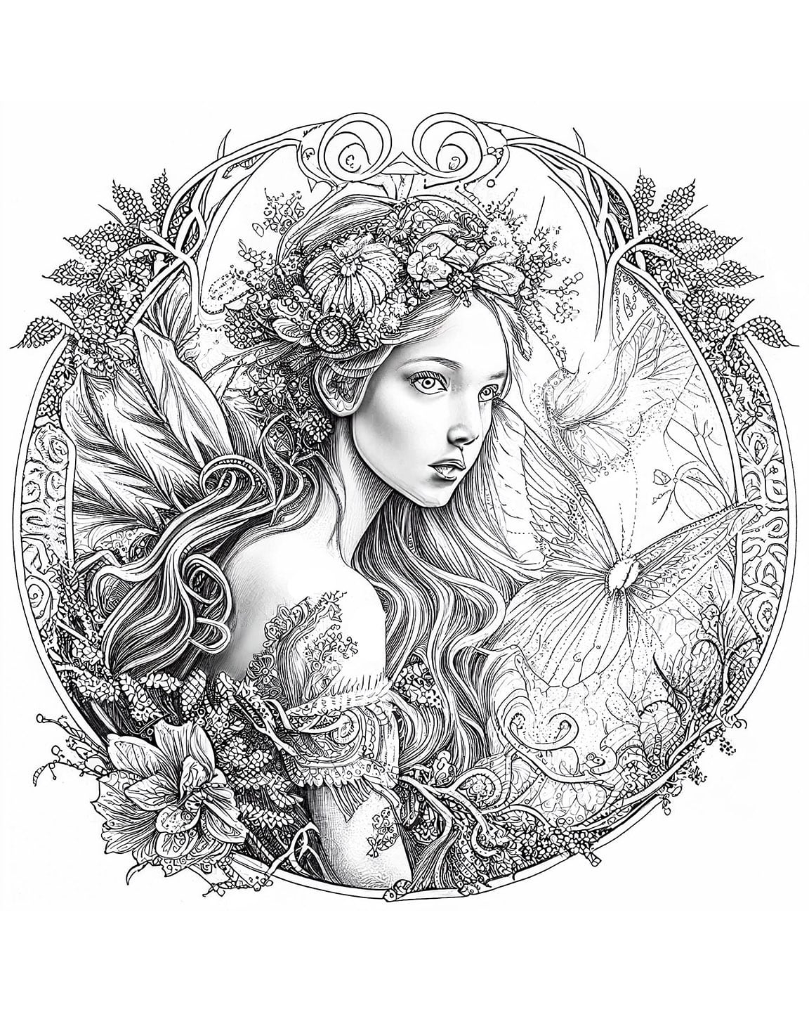39 Fascinating Fairy Coloring Pages For Adults Our Mindful Life
