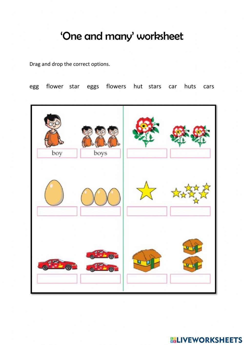 39 one And Many 39 Worksheet Worksheet Preschool Activities Printable
