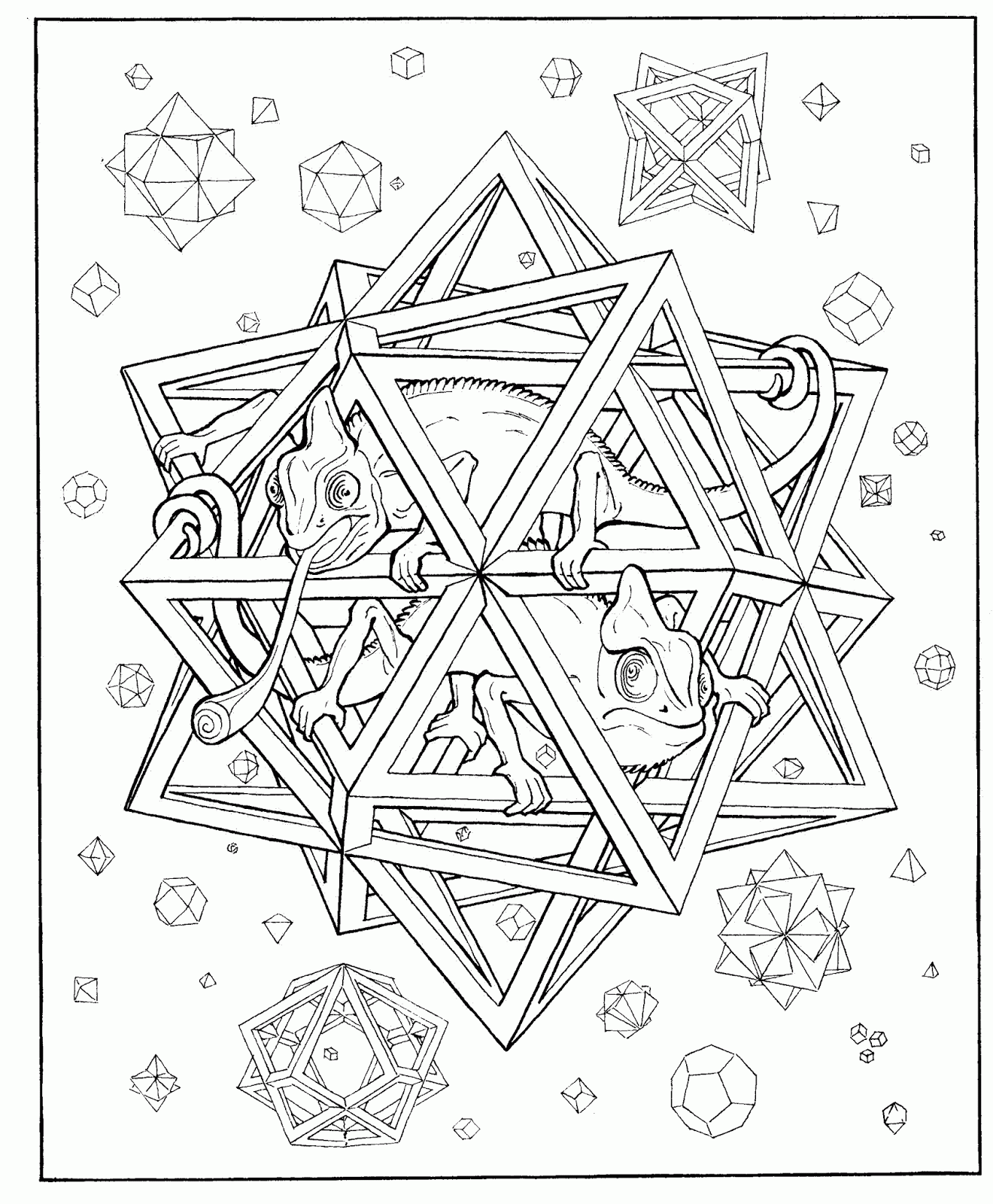3d Coloring Pages Printable Coloring Home