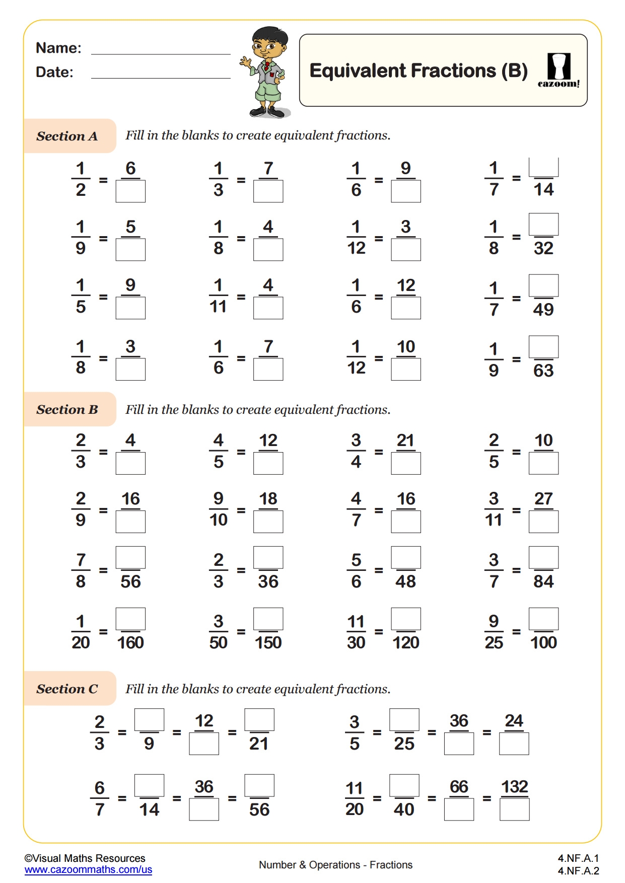 4th Grade Fractions Worksheets Math Monks Worksheets Library