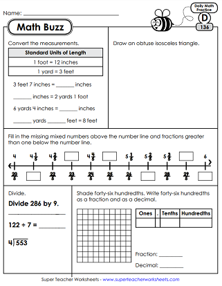 4th Grade Virginia Math SOL Review Worksheets Worksheets Library