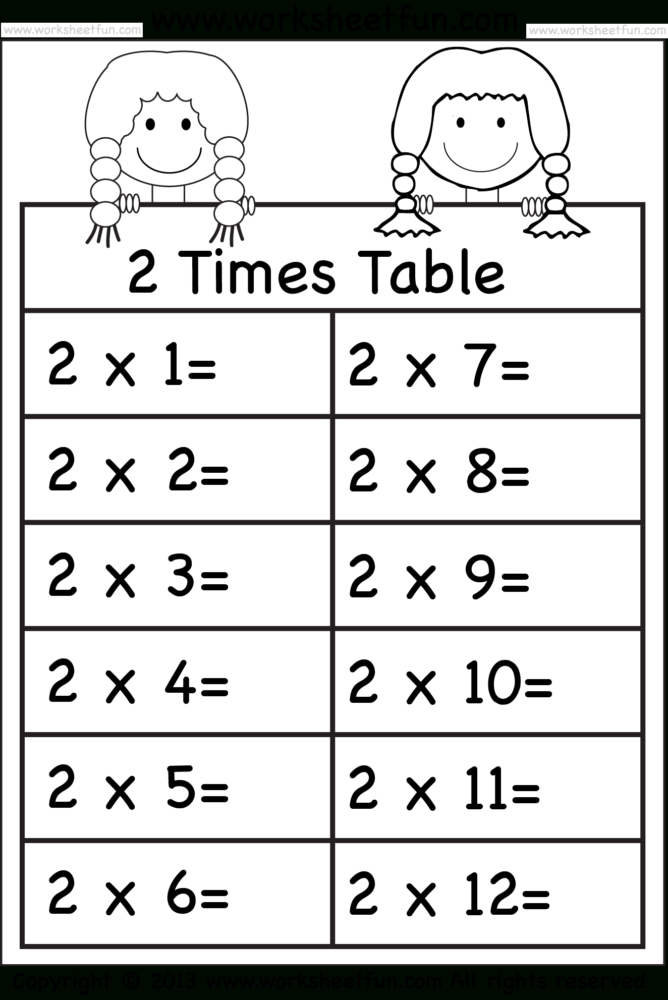 5 Times Table Worksheet Printable Printable Worksheets