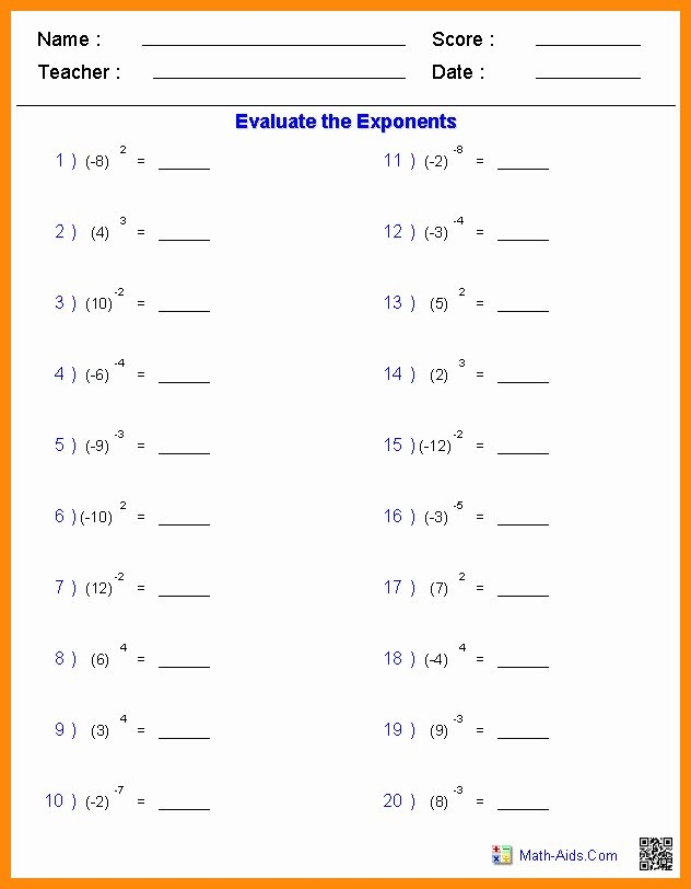 50 Properties Of Exponents Worksheet Chessmuseum Template Library