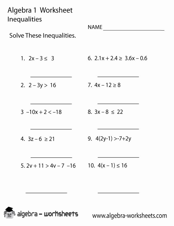 50 Solving Equations And Inequalities Worksheet