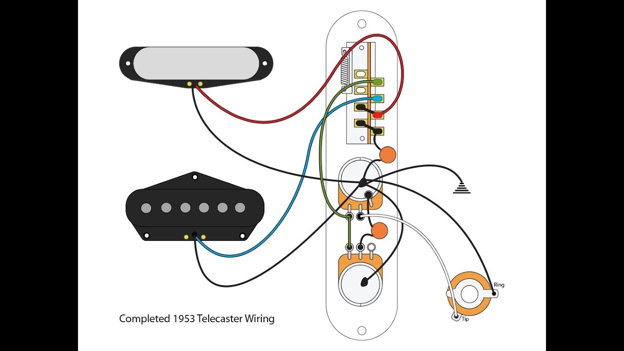 53 quot blackguard quot Tele Wiring Scheme Youtube Telecaster Wiring 