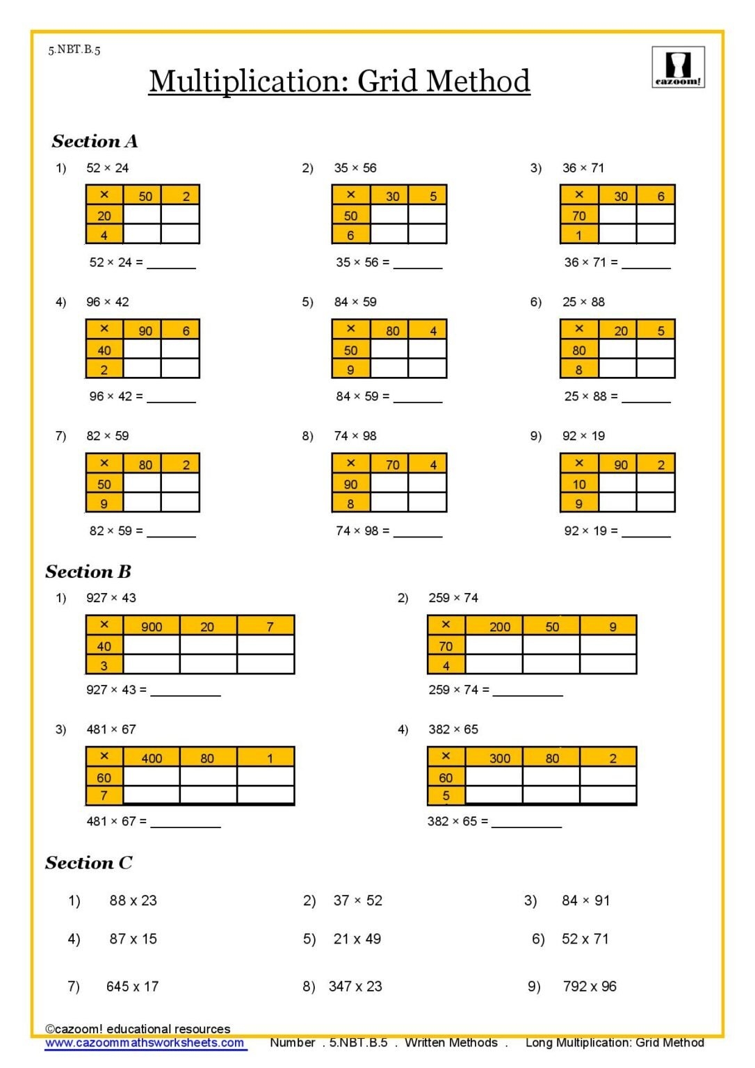 5th Grade Math Worksheets PDF Printable PDF Worksheets