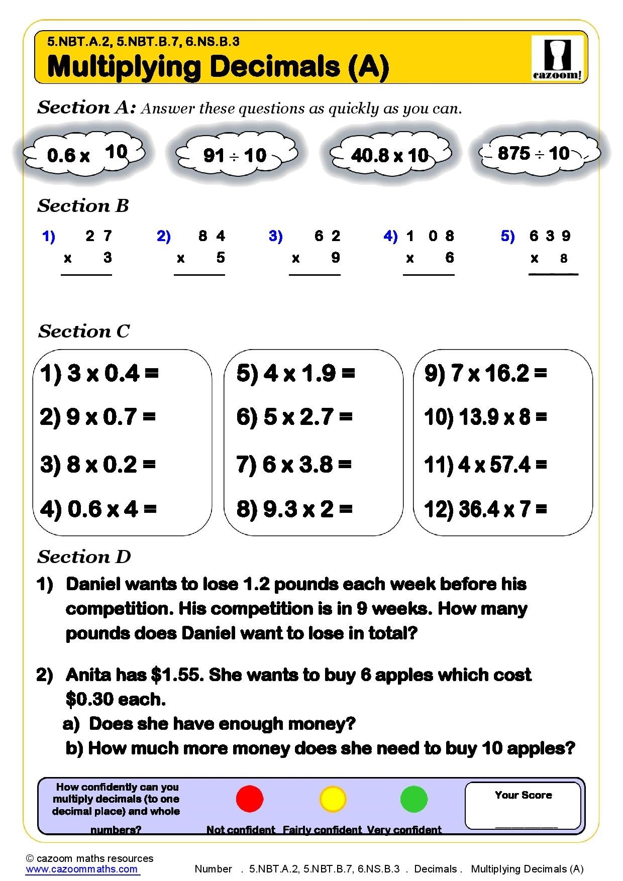 5th Grade Math Worksheets PDF Printable PDF Worksheets