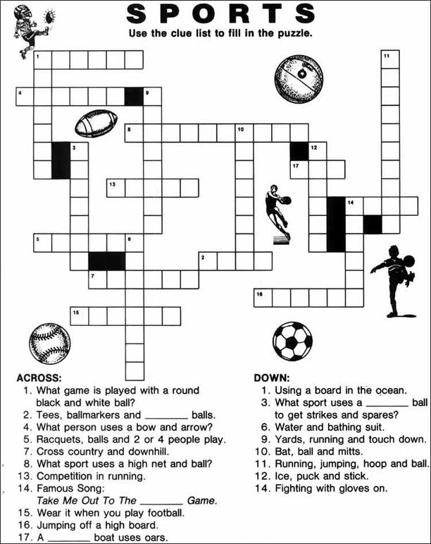 6 Best Images Of Sport Crossword Printable Printable Sports Crossword 
