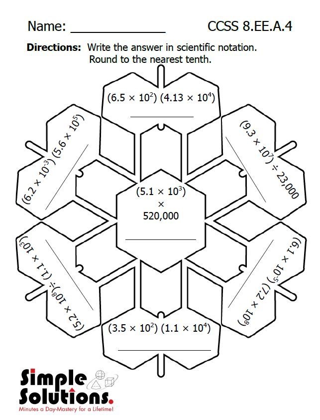 8th Grade Math Puzzles Worksheets