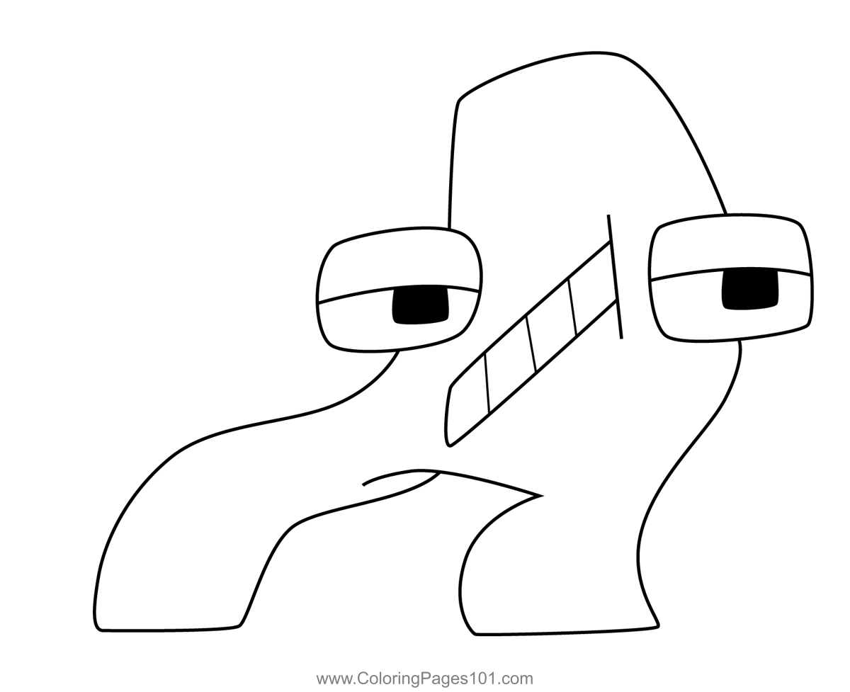 A Alphabet Lore Coloring Page For Kids Free Alphabet Lore Printable