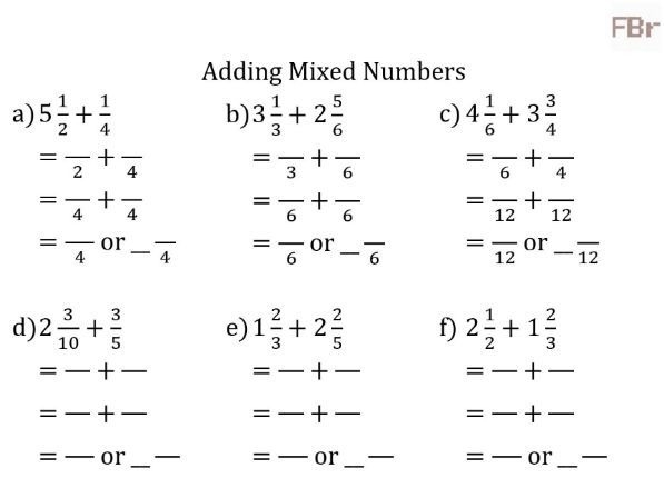 Adding And Subtracting Mixed Fractions Worksheets Worksheets Master